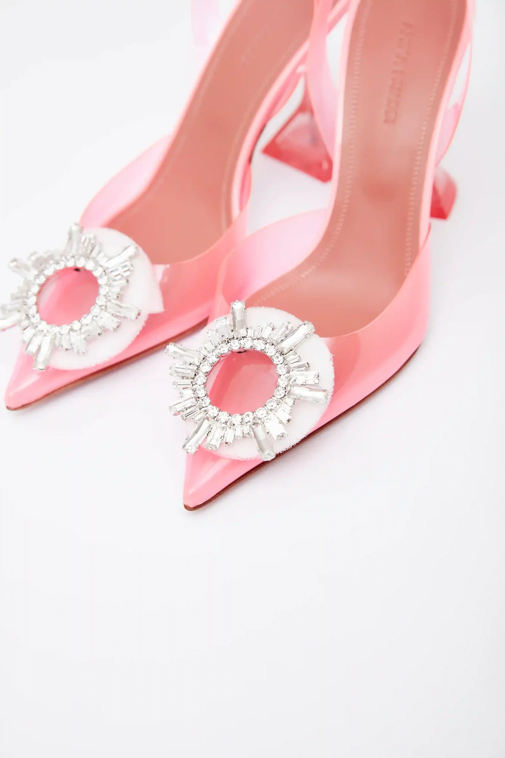 Amina Muaddi Begum Glass PVC Bubble Slingback Pump