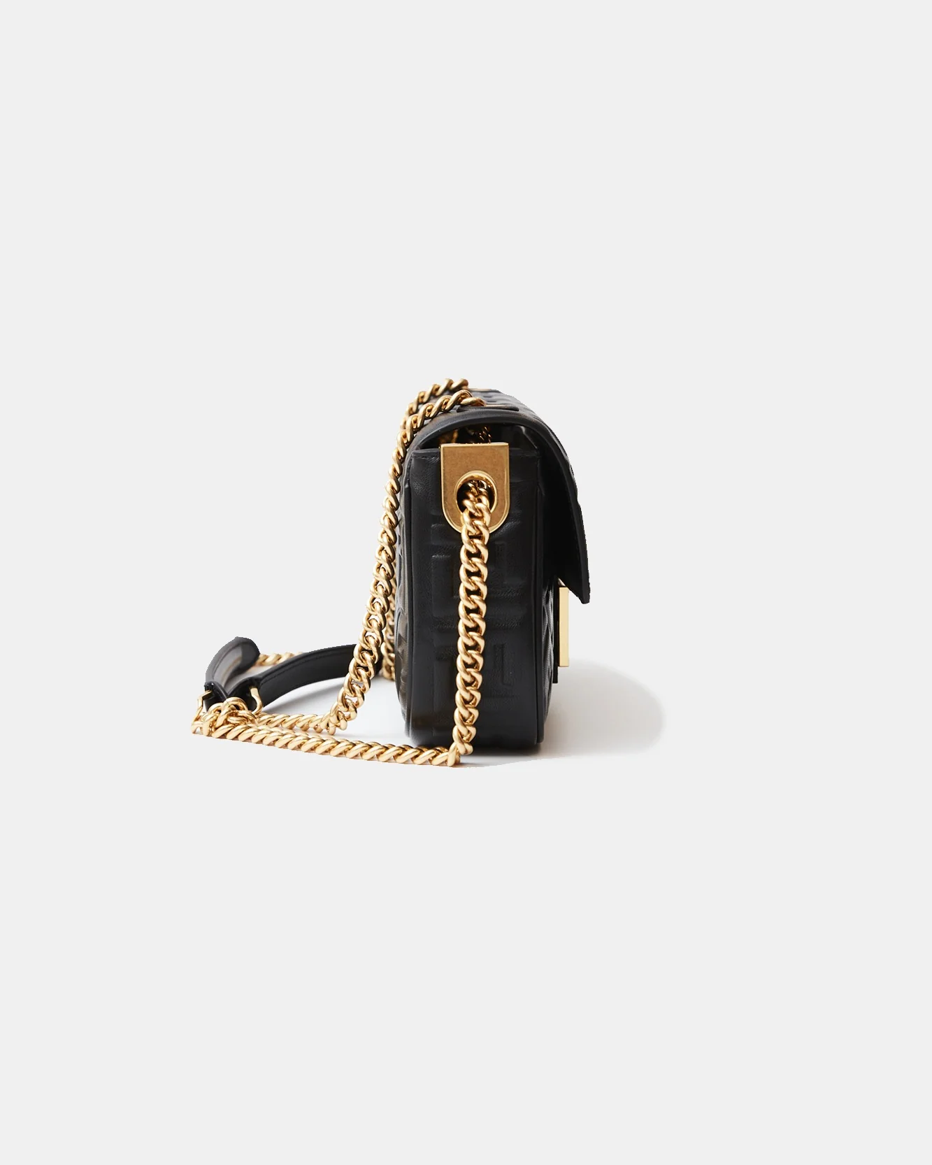 Fendi Baguette Chain Midi Black Nappa