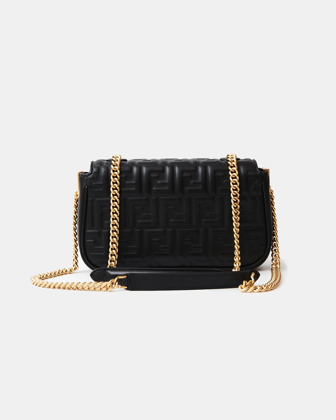 Fendi Baguette Chain Midi Black Nappa