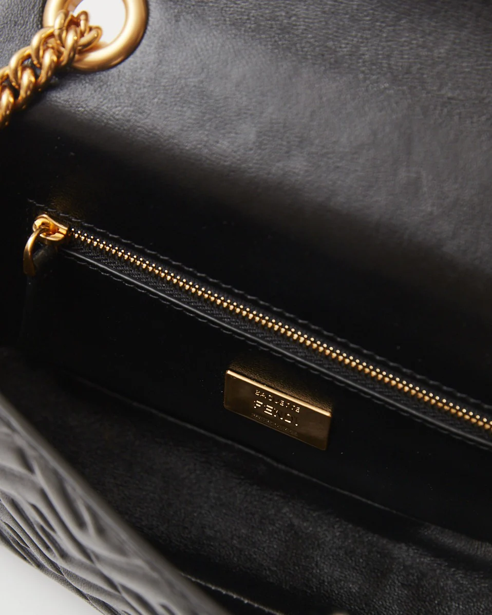 Fendi Baguette Chain Midi Black Nappa