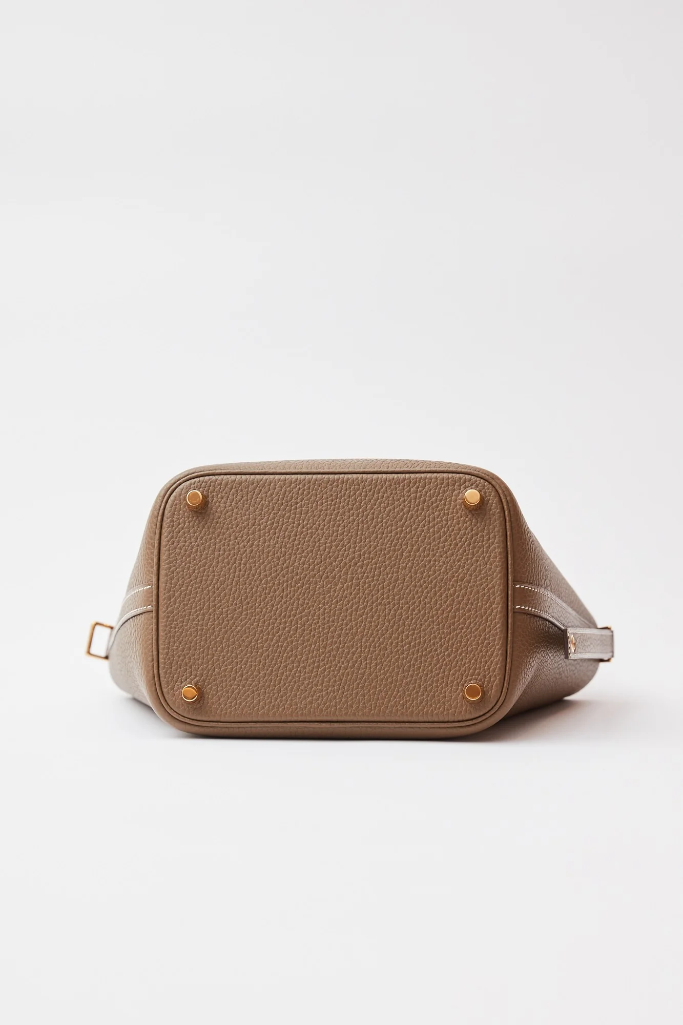 Hermès Mini Picotin 18 Etoupe Clemence GHW