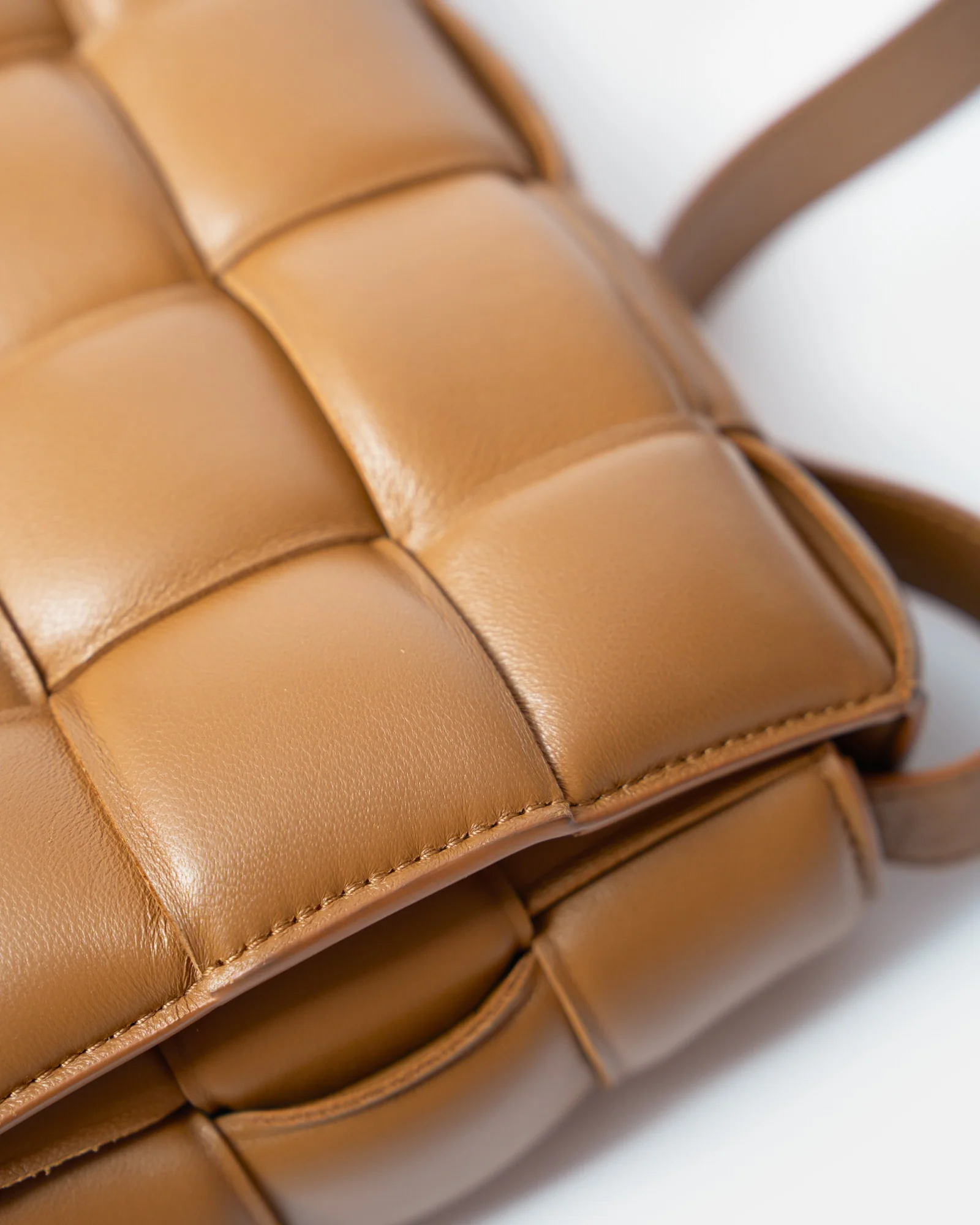 Bottega Veneta Padded Cassette Caramel