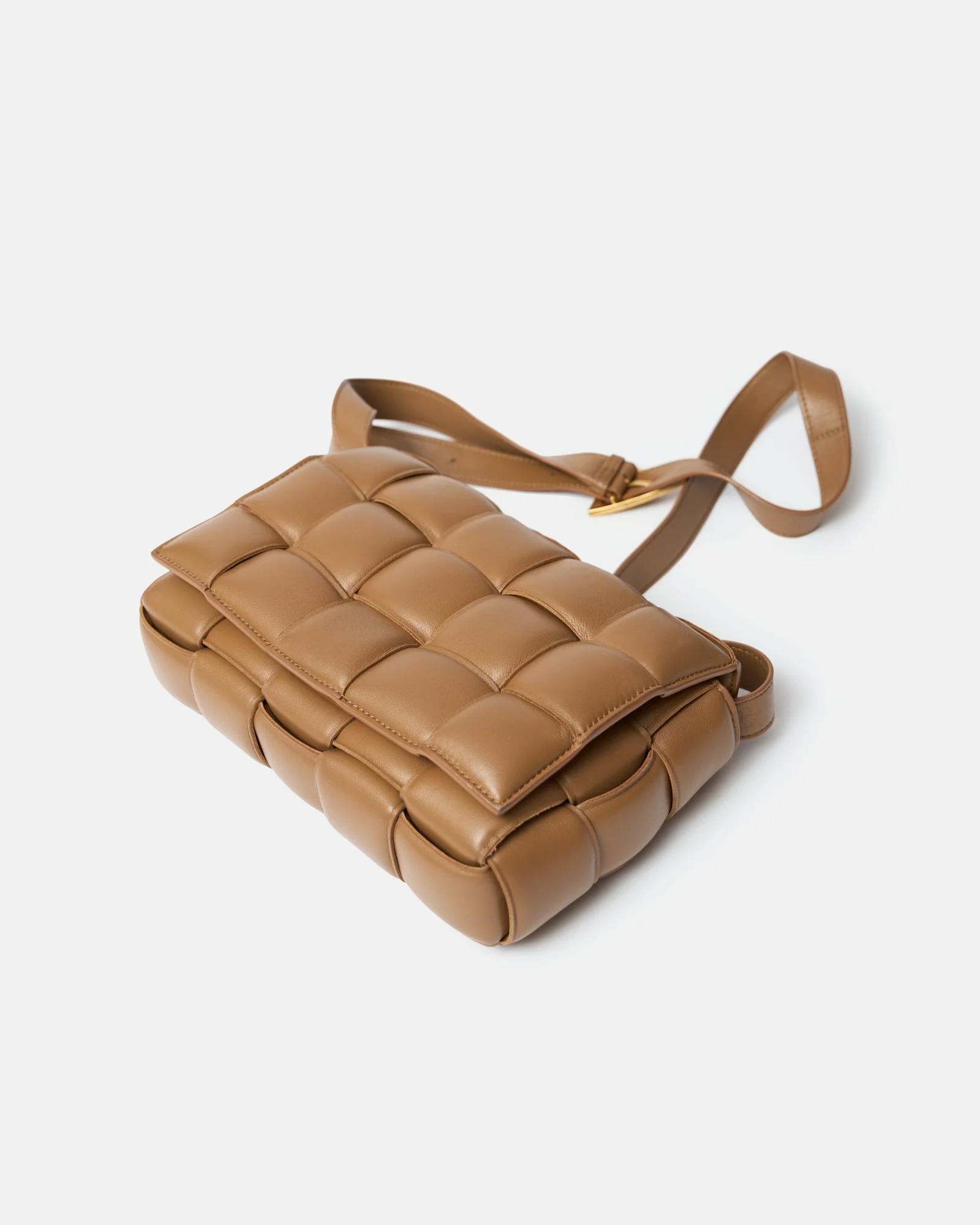 Bottega Veneta Padded Cassette Caramel