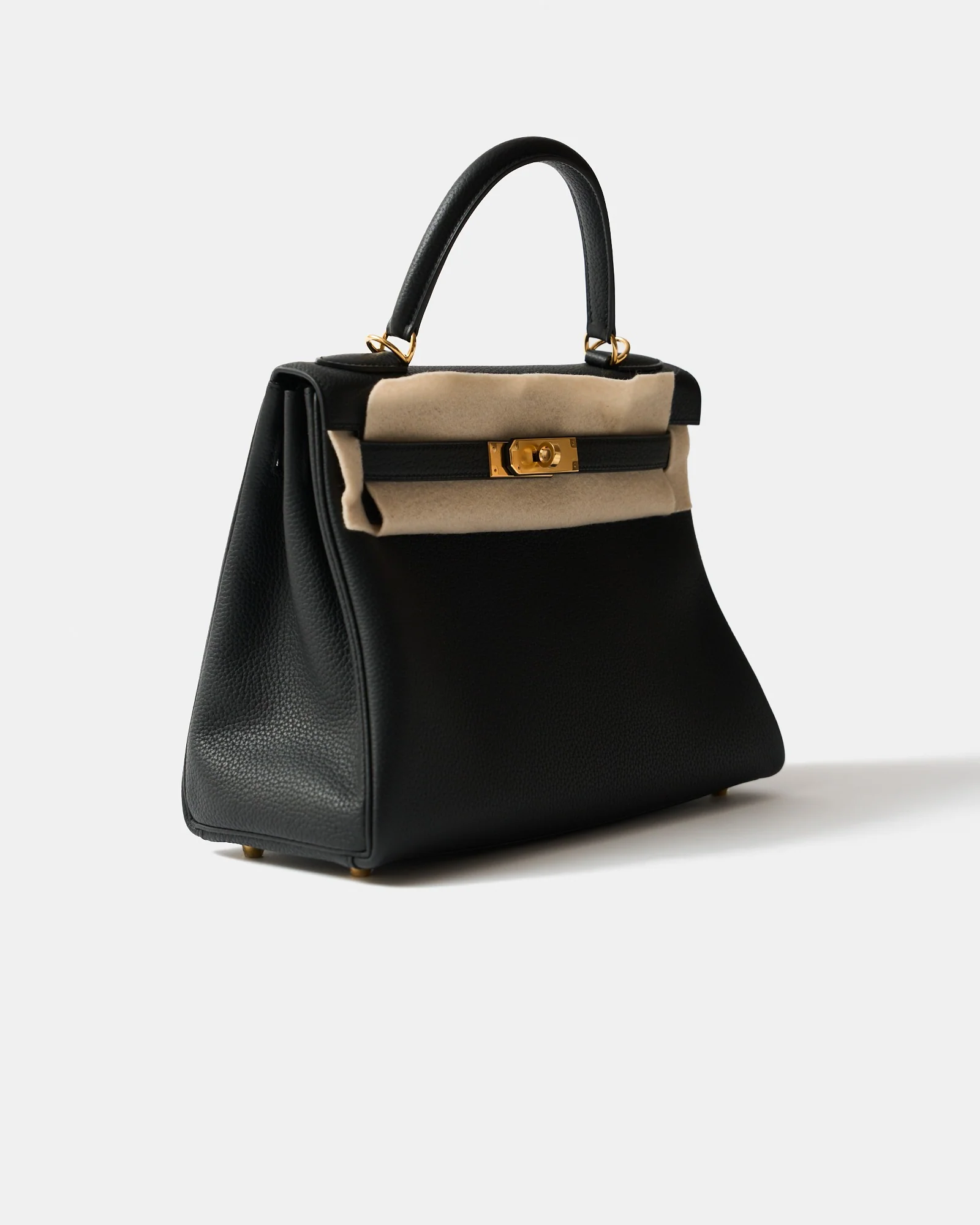 Hermès Kelly Retourne 28 Black Togo GHW
