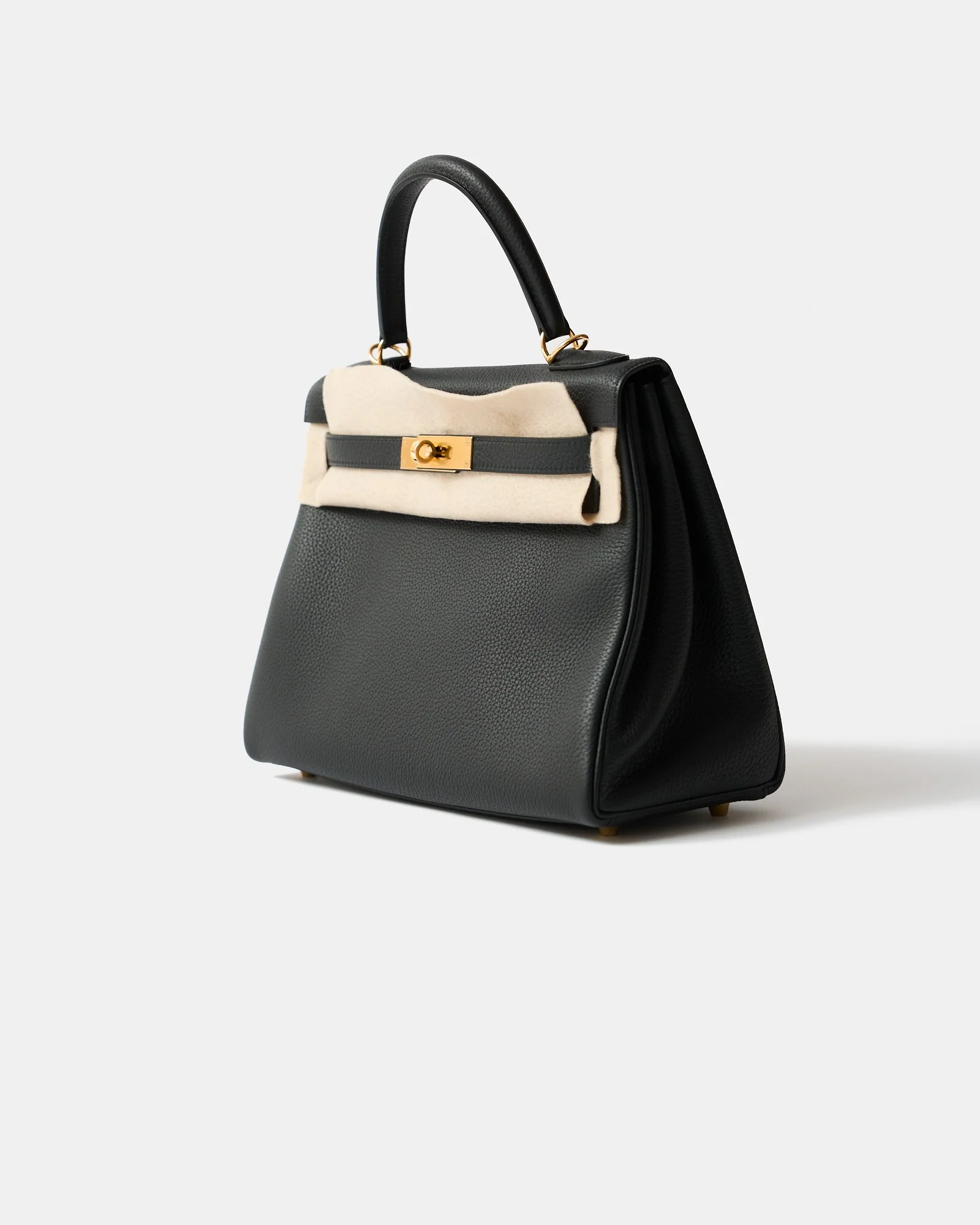 Hermès Kelly Retourne 28 Black Togo GHW