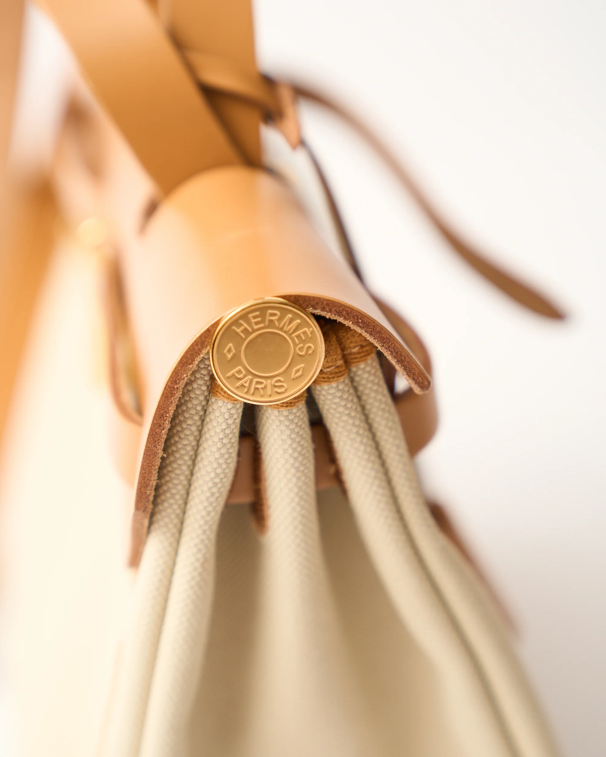 Hermès Herbag 31 Beton Toile Militaire GHW