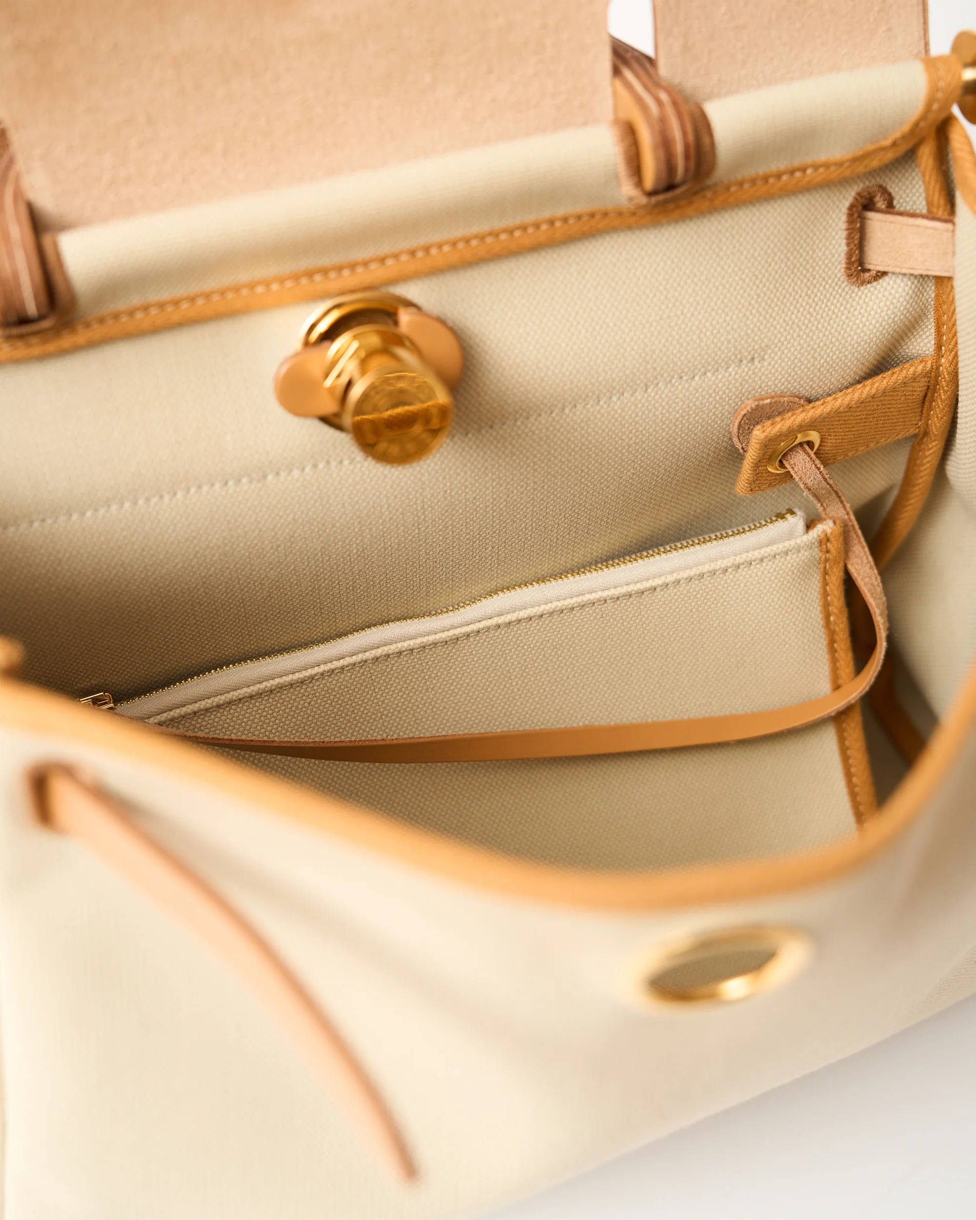 Hermès Herbag 31 Beton Toile Militaire GHW